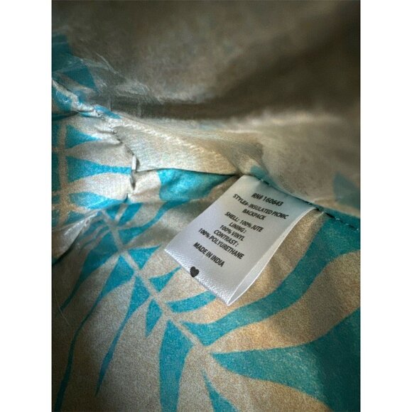 XIX Palms Backpack Woven Jute Insulated Picnic Backpack NWT - Picture 7 of 9